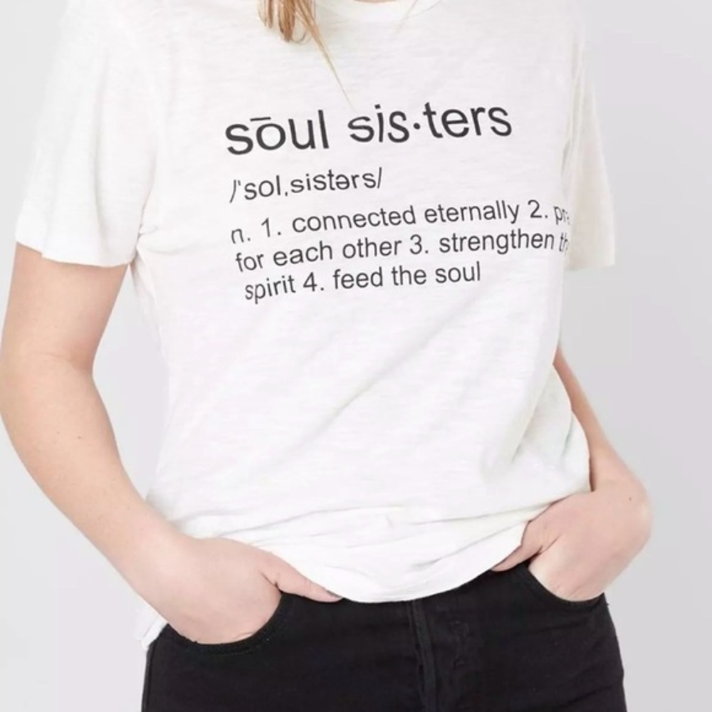 The Light Blonde “Soul Sisters” Graphic Tee | XL | Off-White Beige | Rare